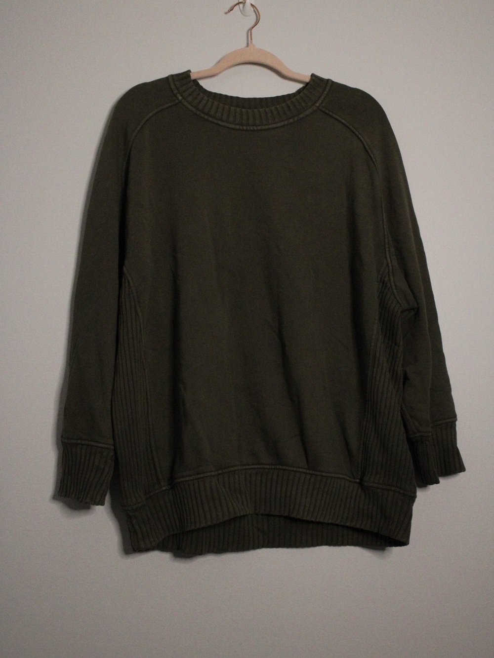 aerie Olive Green Crewneck Sweater